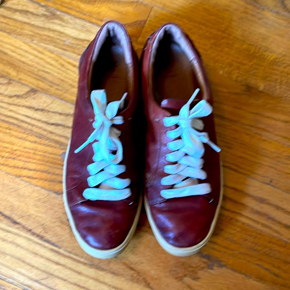 Frye Cognac Leather Ivy Sneakers